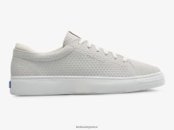 γυναίκες Keds alley suede deboss sneaker ανοιχτό γκρι 006DX198