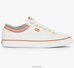 γυναίκες Keds άλμα kick rib πλεκτό γιακά τετράγωνα πάνινα πάνινα παπούτσια Χιονάτη 006DX76