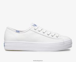 γυναίκες Keds δερμάτινο sneaker triple kick άσπρο 006DX134
