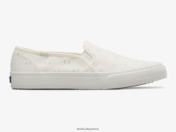 γυναίκες Keds διώροφο υφασμάτινο slip σε sneaker από λευκό χρυσό 006DX70