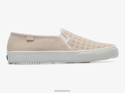 γυναίκες Keds διώροφο perf suede slip σε sneaker ανοιχτό ροζ 006DX69
