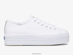 γυναίκες Keds τριπλό πάνινο πάνινο άσπρο 006DX89