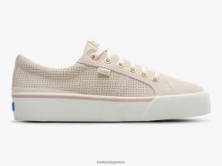 γυναίκες Keds jump kick duo perf suede sneaker ανοιχτό ροζ 006DX196