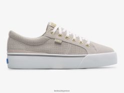 γυναίκες Keds jump kick duo perf suede sneaker γκρί 006DX195
