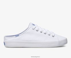 γυναίκες Keds kickstart mule καμβάς slip σε sneaker άσπρο 006DX11