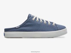 γυναίκες Keds kickstart mule ρίγες καμβάς σε sneaker μπλε 006DX45