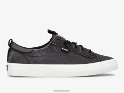γυναίκες Keds sneaker από καμβά που πλένεται μαύρος 006DX33