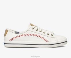 γυναίκες Keds sneaker σημαία kickstart εκρού καμβάς 006DX131