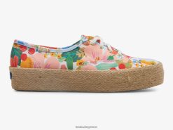 γυναίκες Keds x Rifle Paper Co. η πλατφόρμα γιούτα Σικελία λευκό πολυ 006DX182
