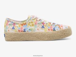 γυναίκες Keds x Rifle Paper Co. τριπλό λάκτισμα γιούτα margaux λευκό πολυ 006DX177